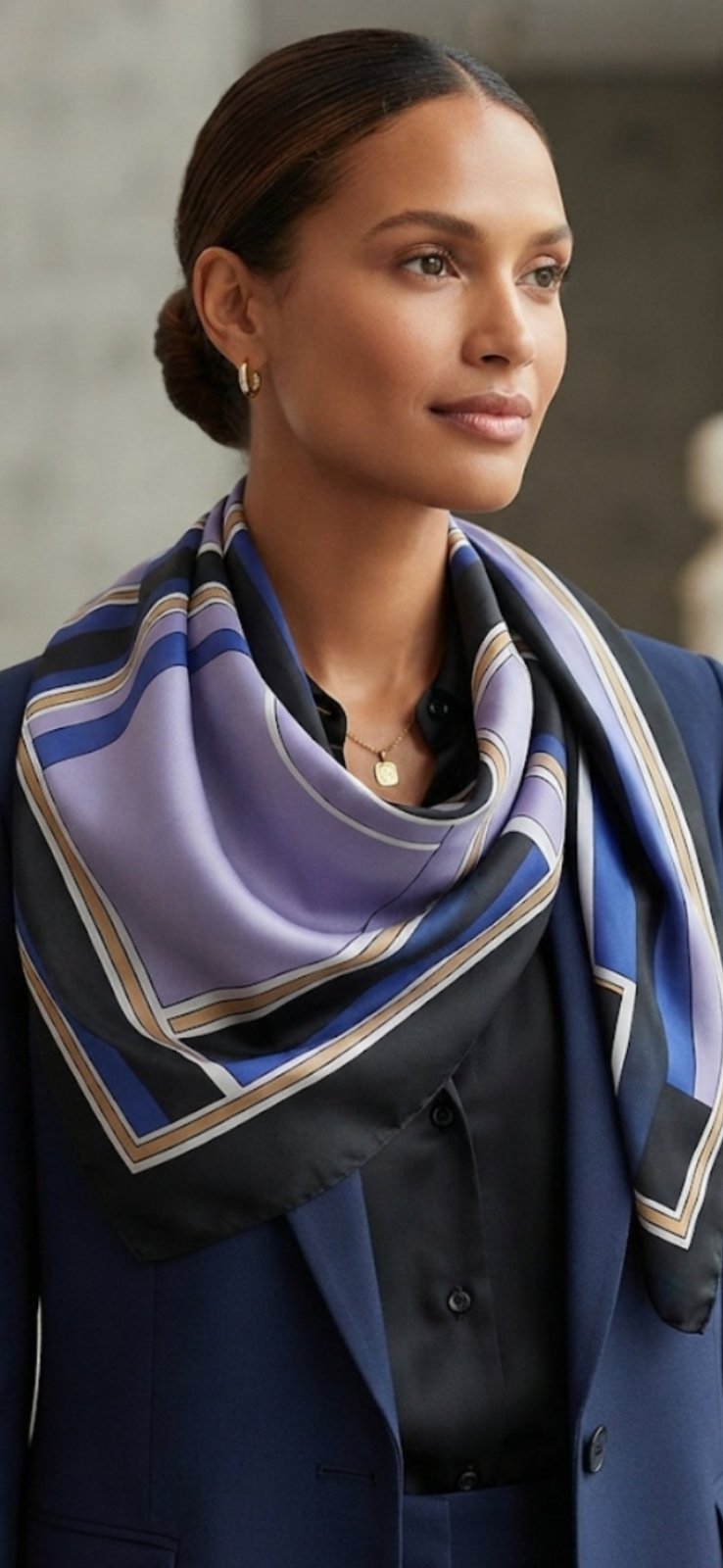 Magnifique foulard vintage Authentique carré d'un motif géométrique  une pièce vintage original datant très probablement des années (1960/1970 💣💣💣💣)marque Trevira 68×68 💜💜💜