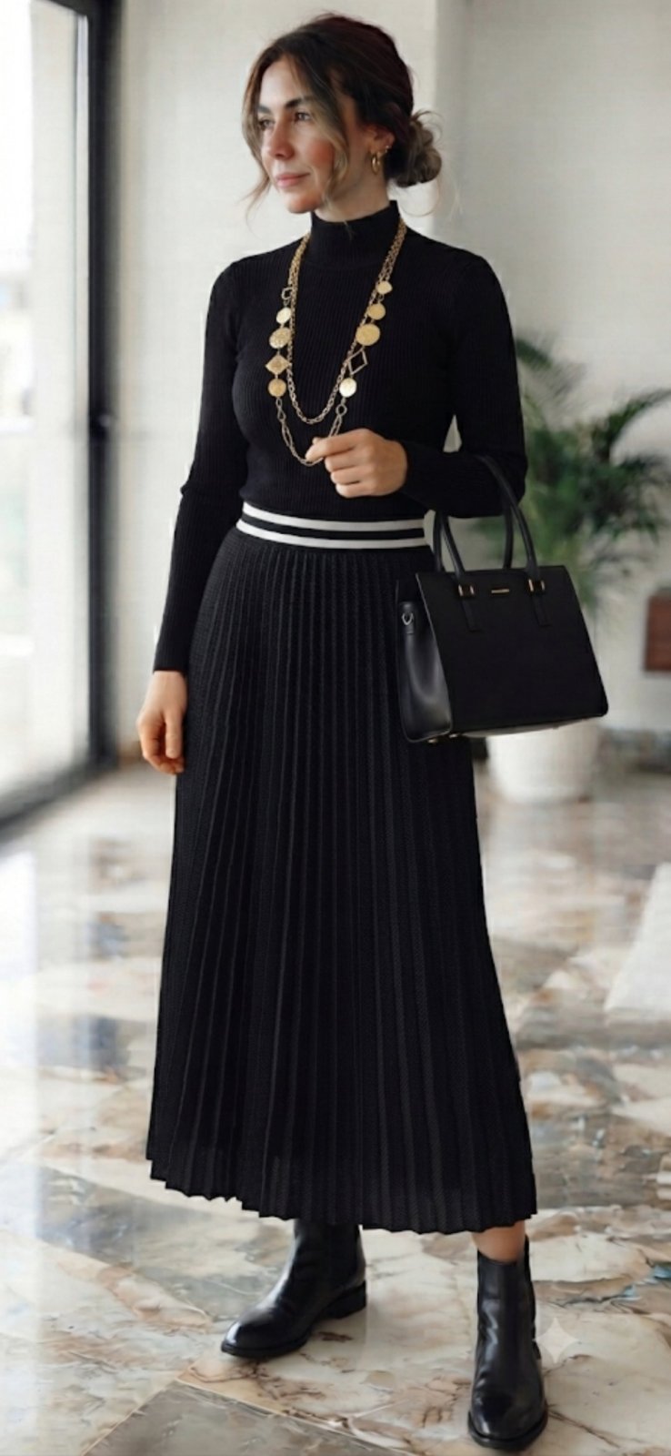 Magnifique jupe longue plissée très tendance  se distingue par son élégant taille élastique contraste rayures blanches  marque ASOS  longueur 85cm convient 40/42/44/46/48