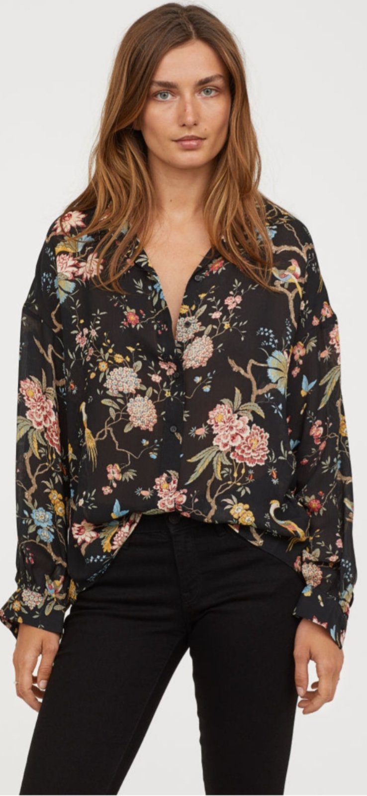 Chemise légère issue de la collaboration entre GP&Bakerx H&M convient M/L