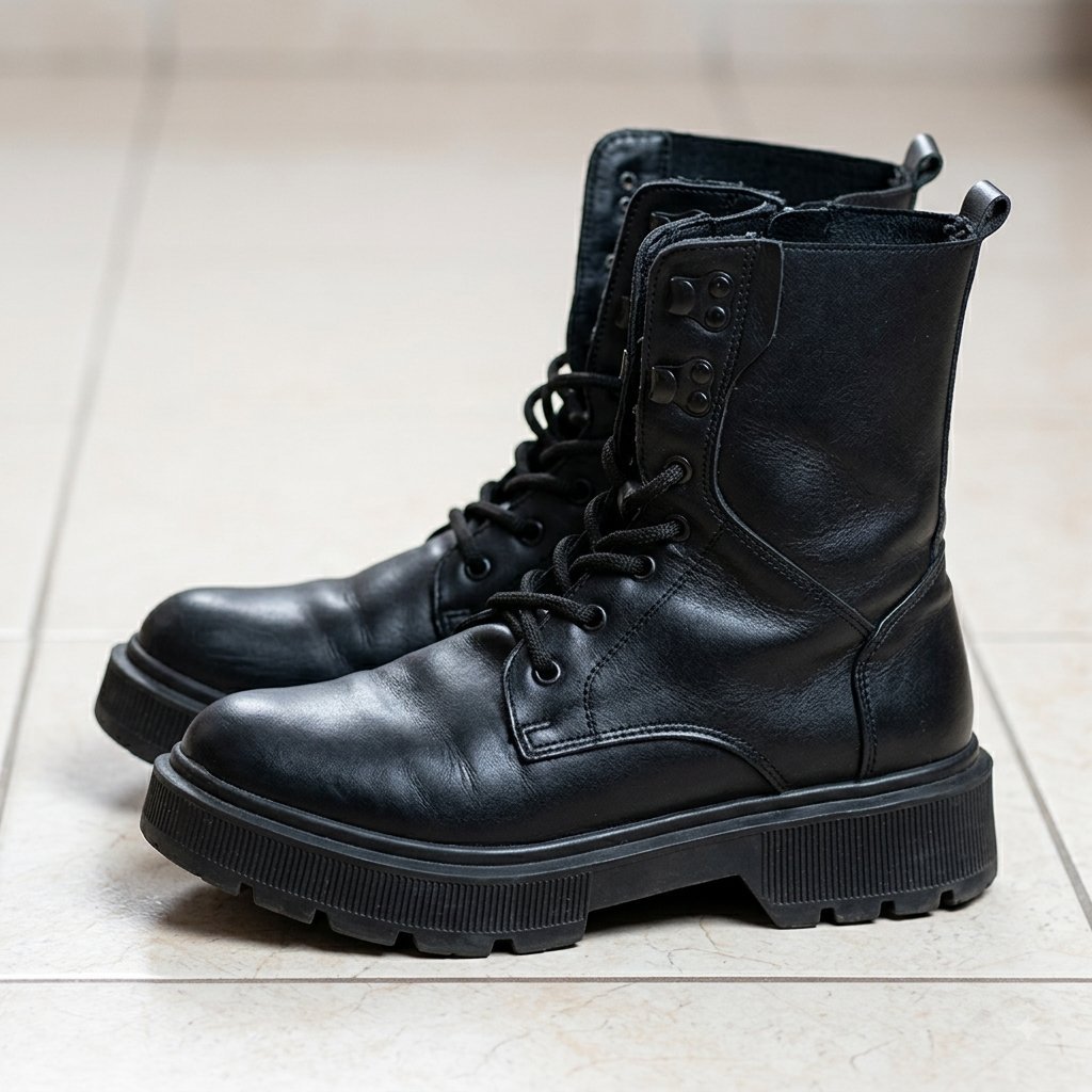 Des bottines à lacets noir 
