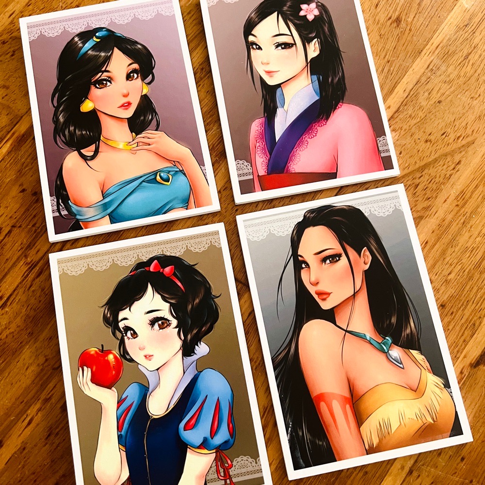 4 Tableaux MDF Princesses