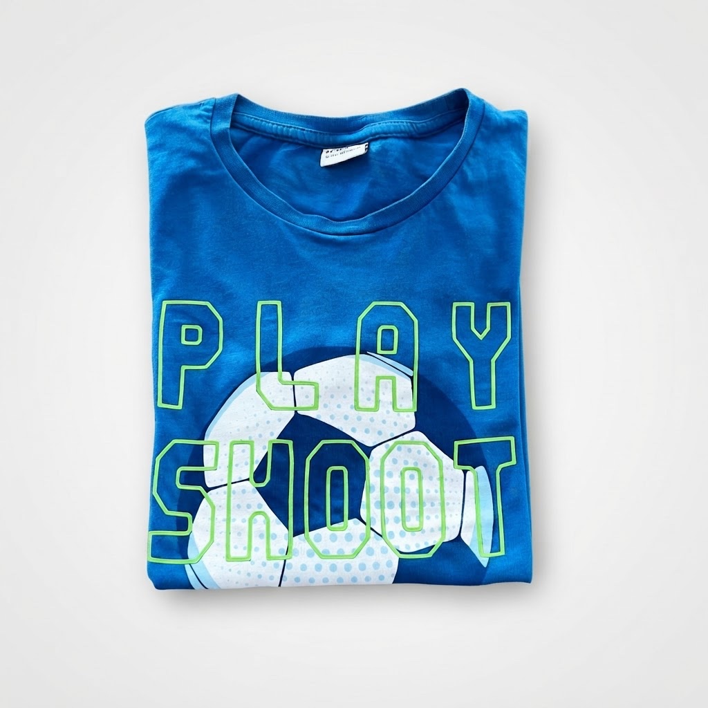 T-shirt Garçon LC Waikiki (Thème Foot) – 100 % coton