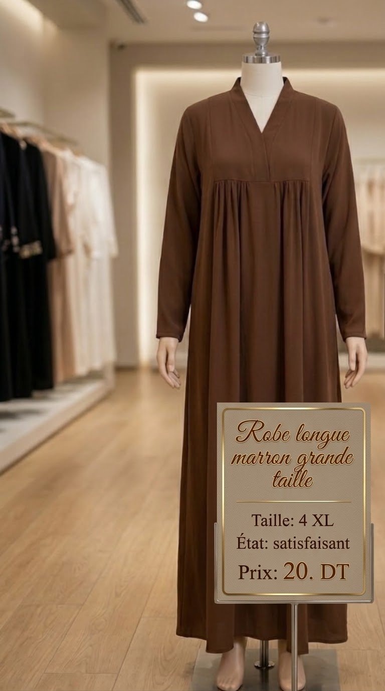 Robe Marron Grande Taille