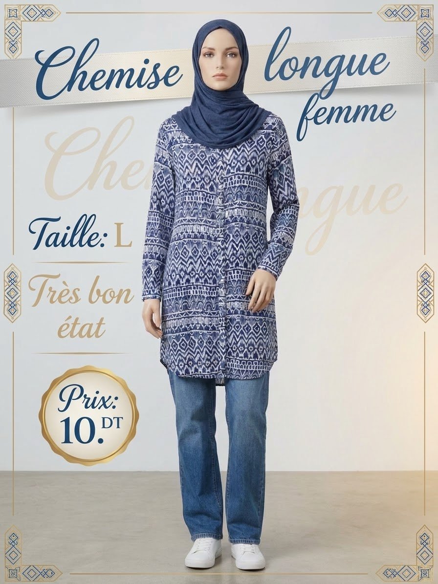 Chemise Longue Femme
