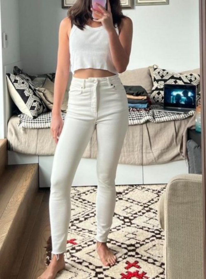 Jeans blanc zara
