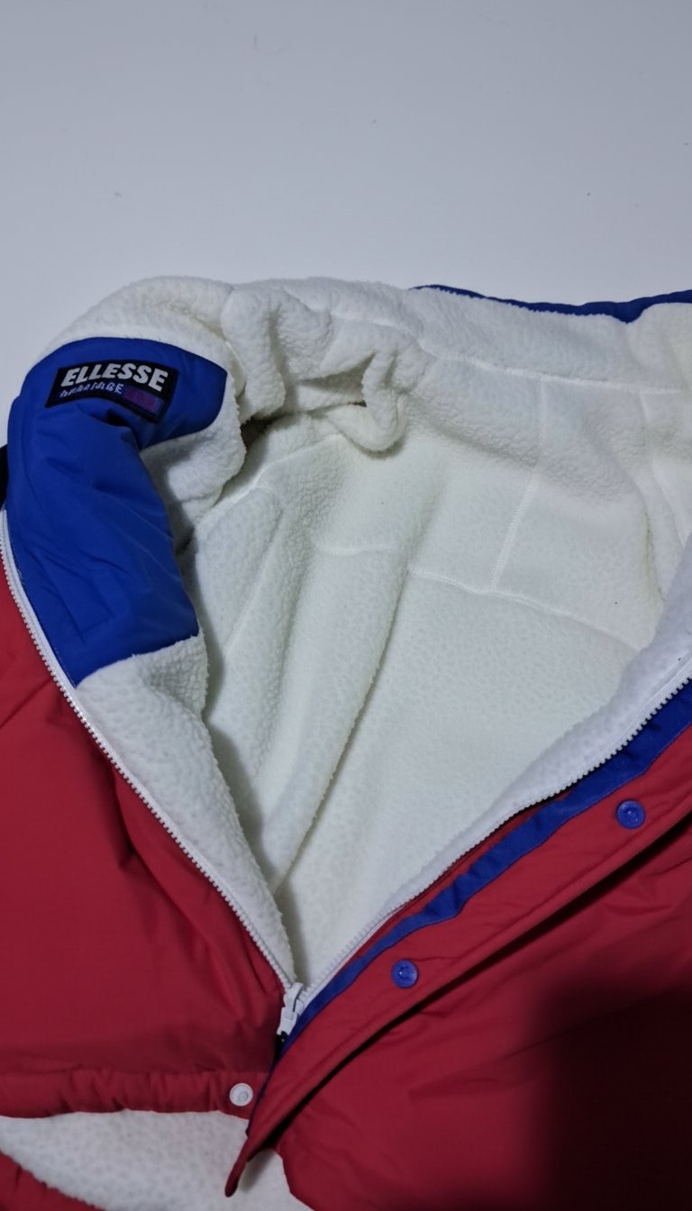 Veste Ellesse Vintage Heritage – Color-block Bleu/Rouge – Doublure Polaire – Taille [ LG-XL]]