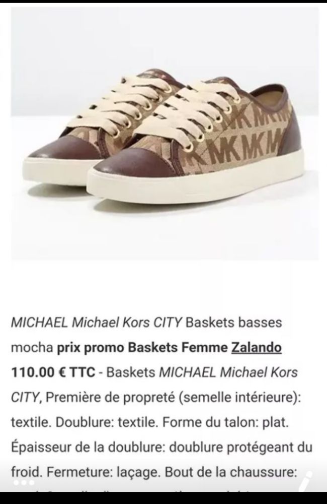 Baskets pour Femmes Michael Kors Taille 36/S