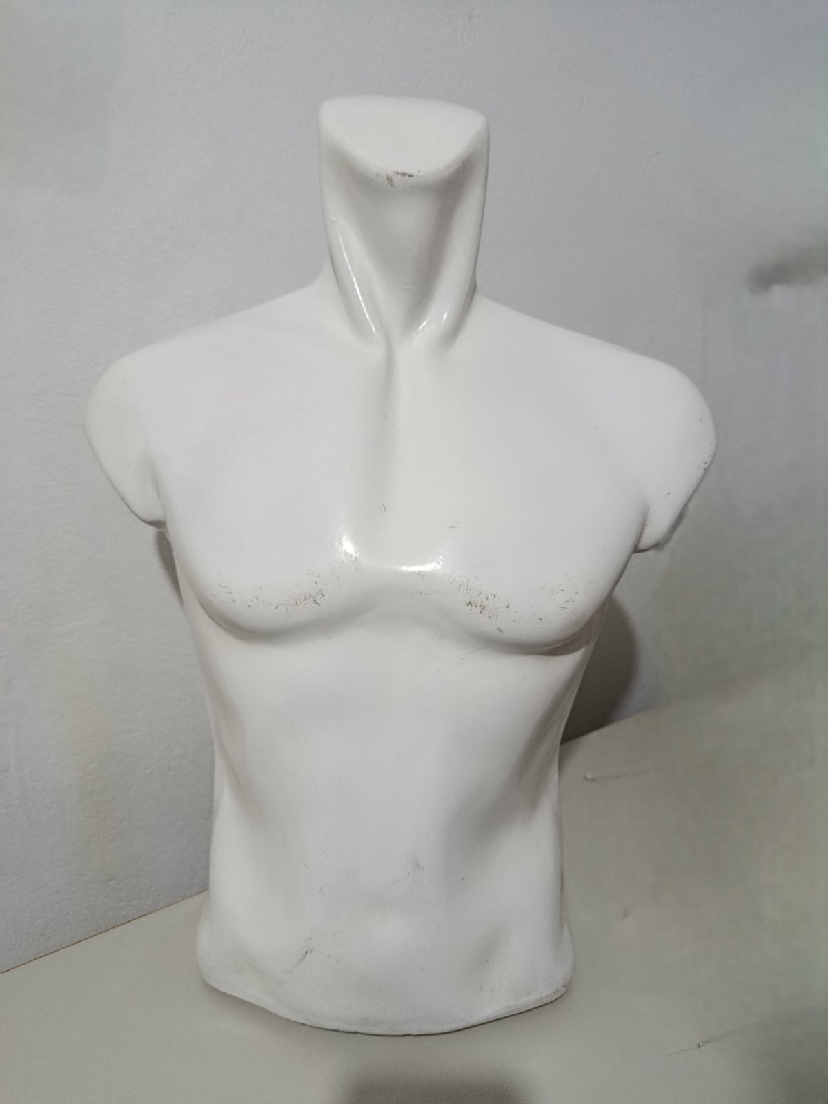 Mannequin Homme Blanc - Torse de Vitrine / Exposition Couture