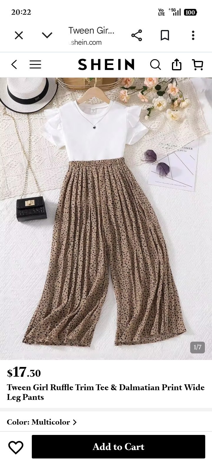 Tenue fille 11/12 ans  shein