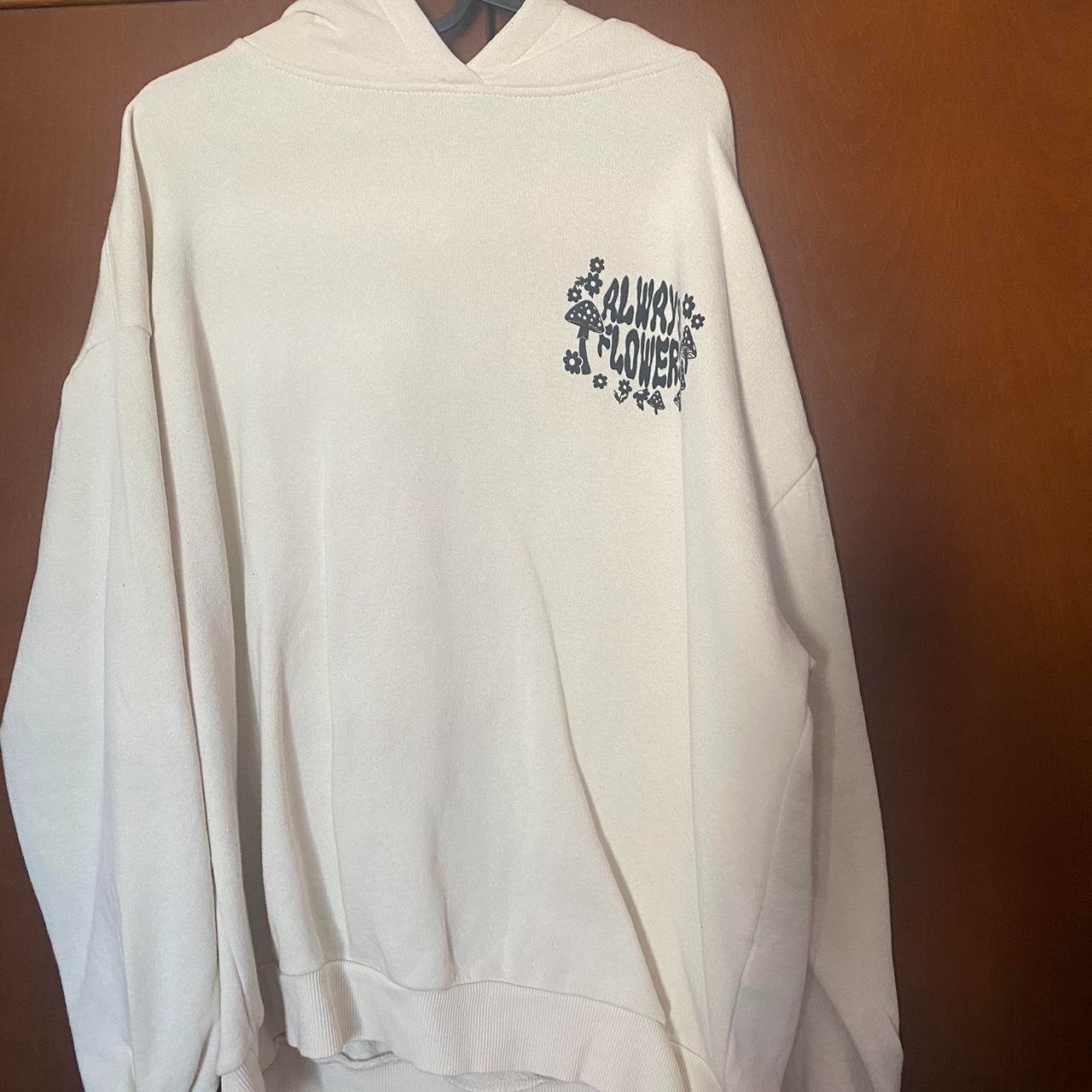 Pull&Bear Women's Black and White Hoodie