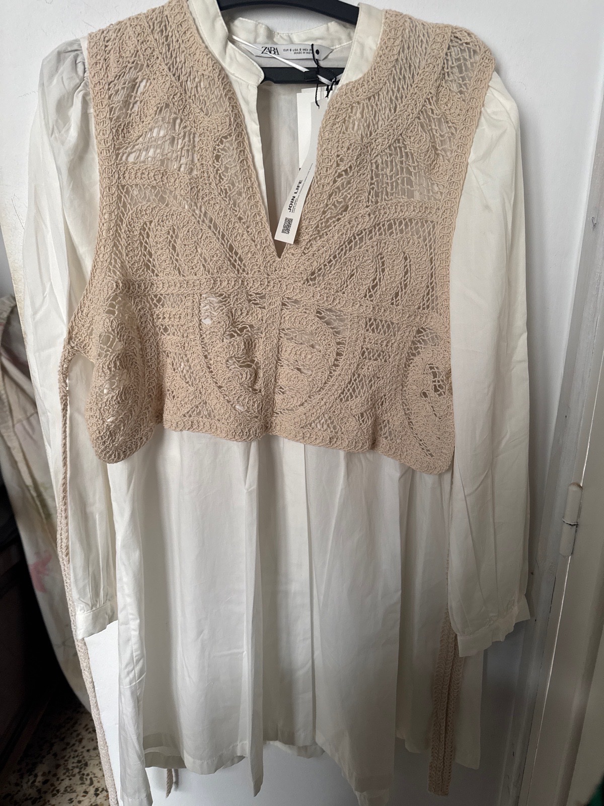 Robe Zara Boho-Chic avec Crochet - Neuf avec étiquette