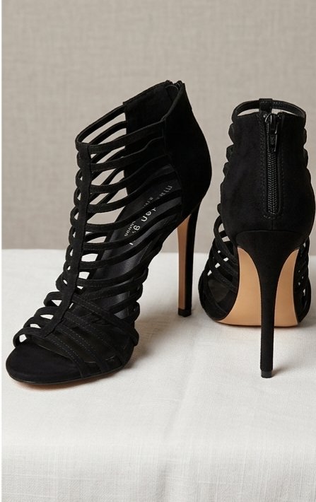 Sandales gladiator noires à talon – Madden Girl (Steve Madden)