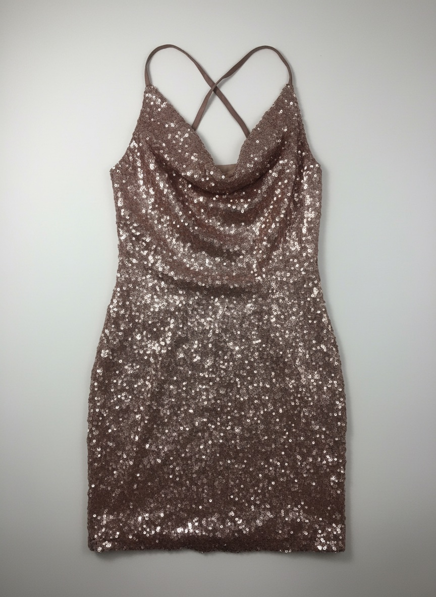 ✨ Magnifique robe de soirée rose pailletée 