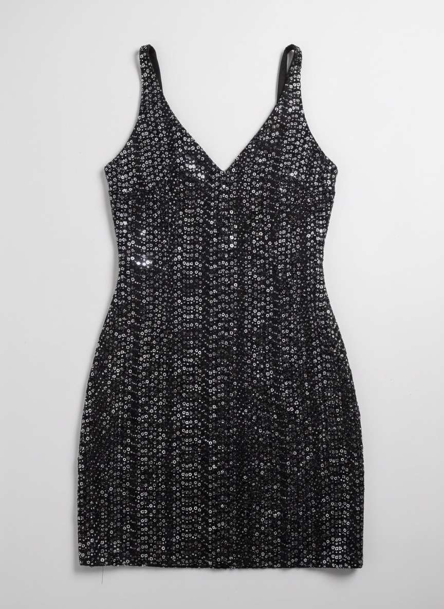 Robe bleue pailletée