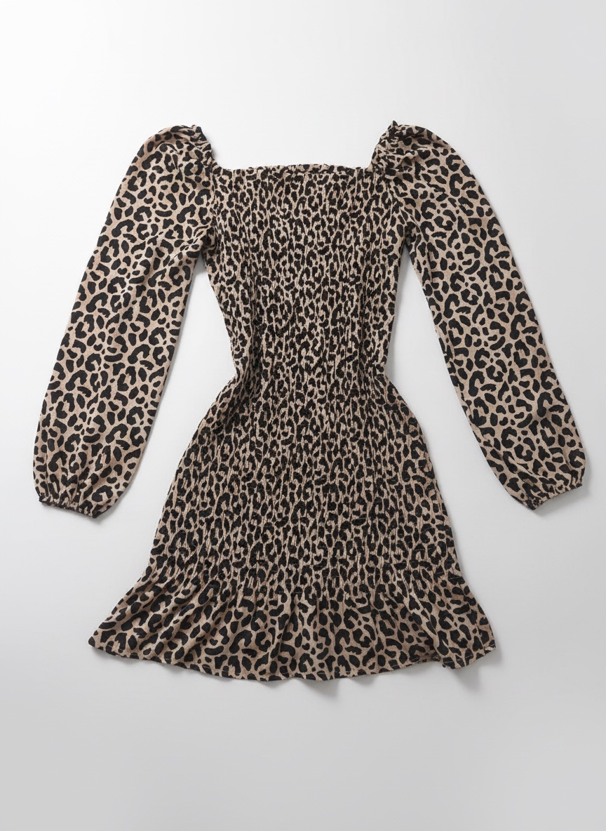 🐆✨ Robe tigrée élégante – Taille 34 (XS) ✨🐆