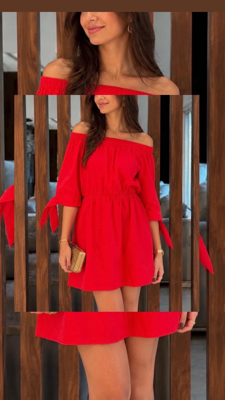 Robe rouge féminine et chic🤩