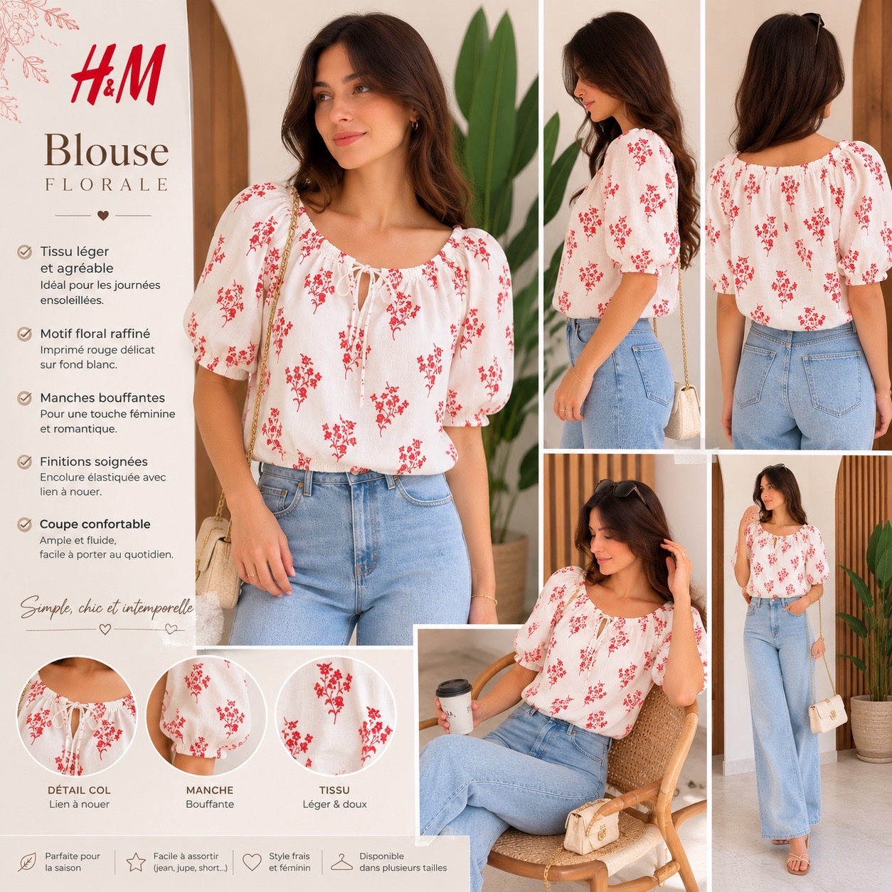 Blouse H&M 100% linen