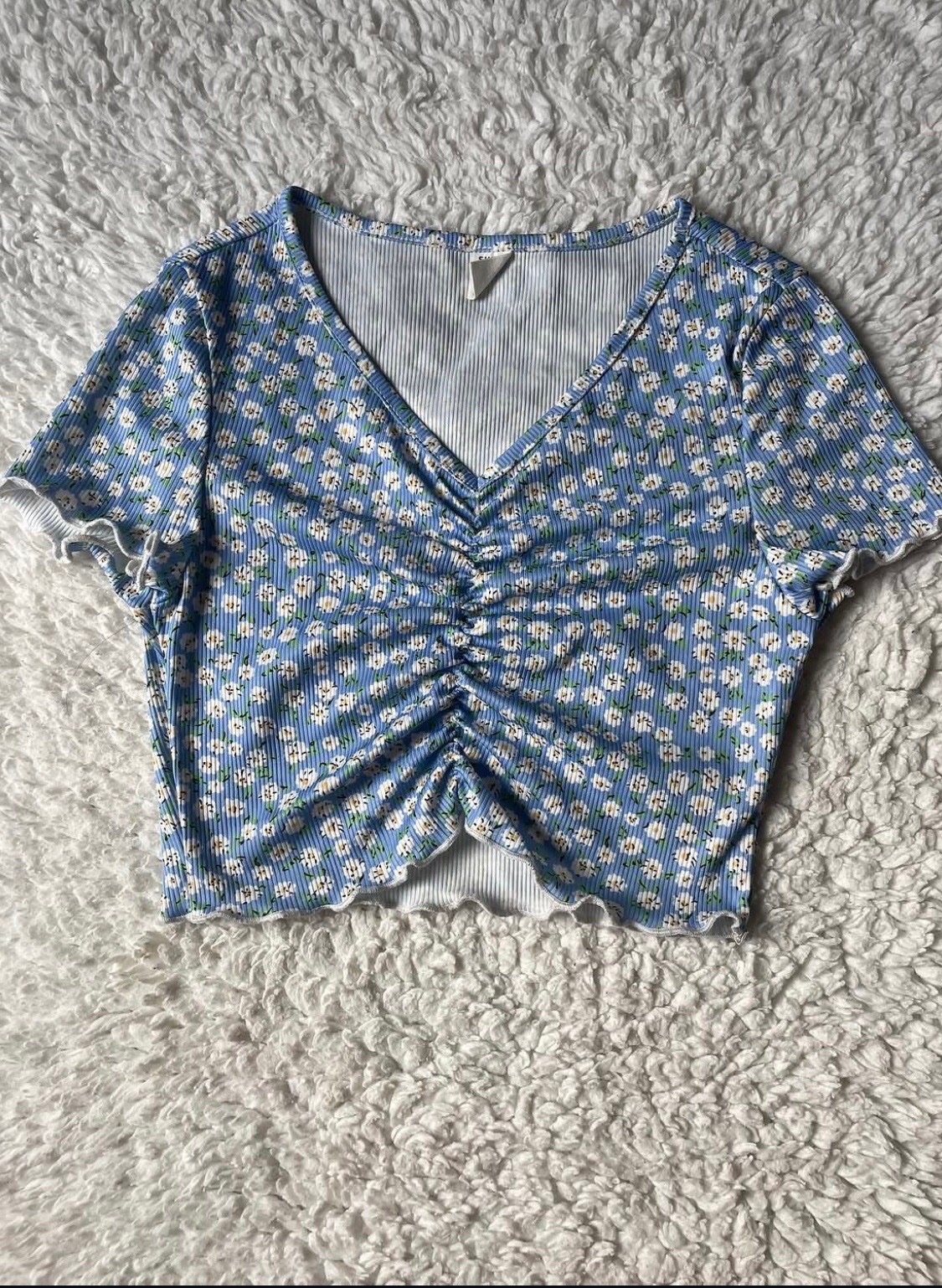 Crop top fleuries