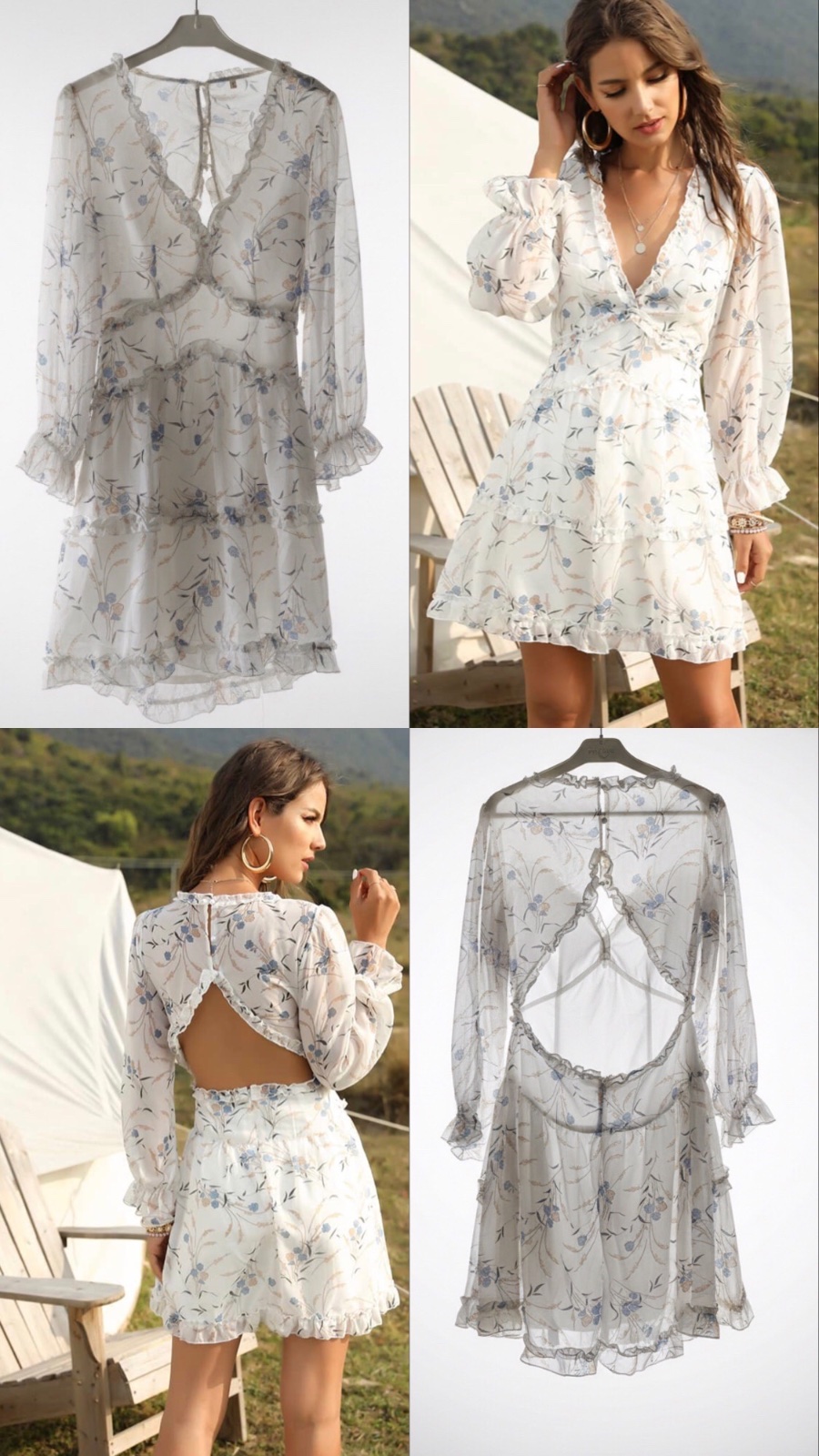 Robe do nu fleuries