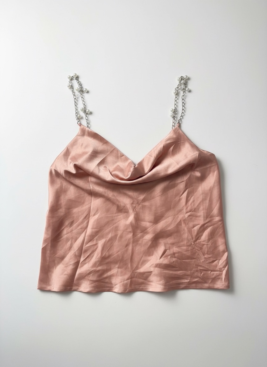 Top shein rose avec strass