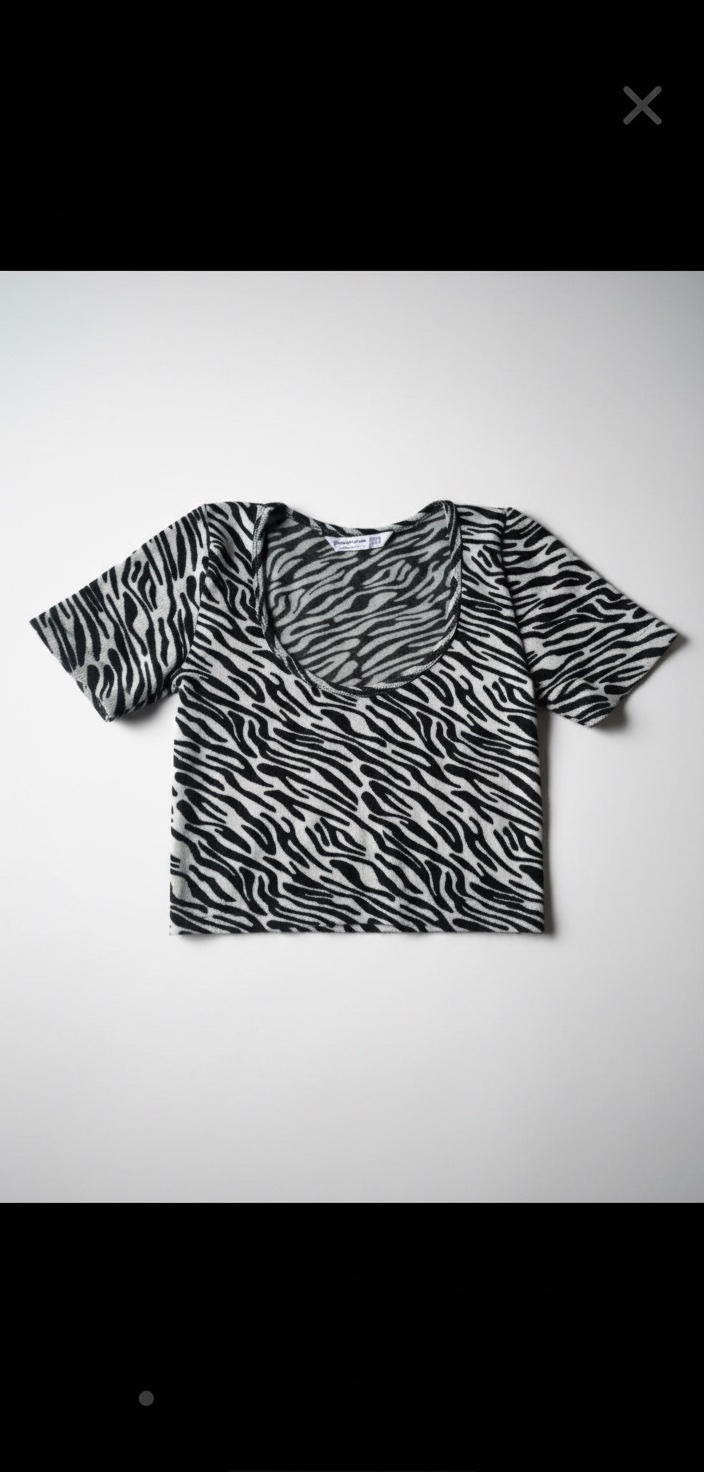 Crop top zebra