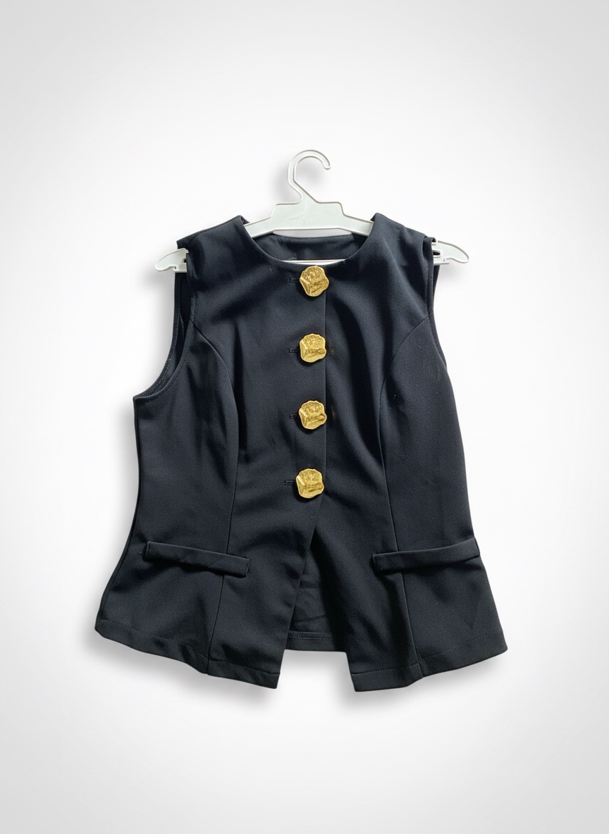 Veste sans manches boutonnees Shein M