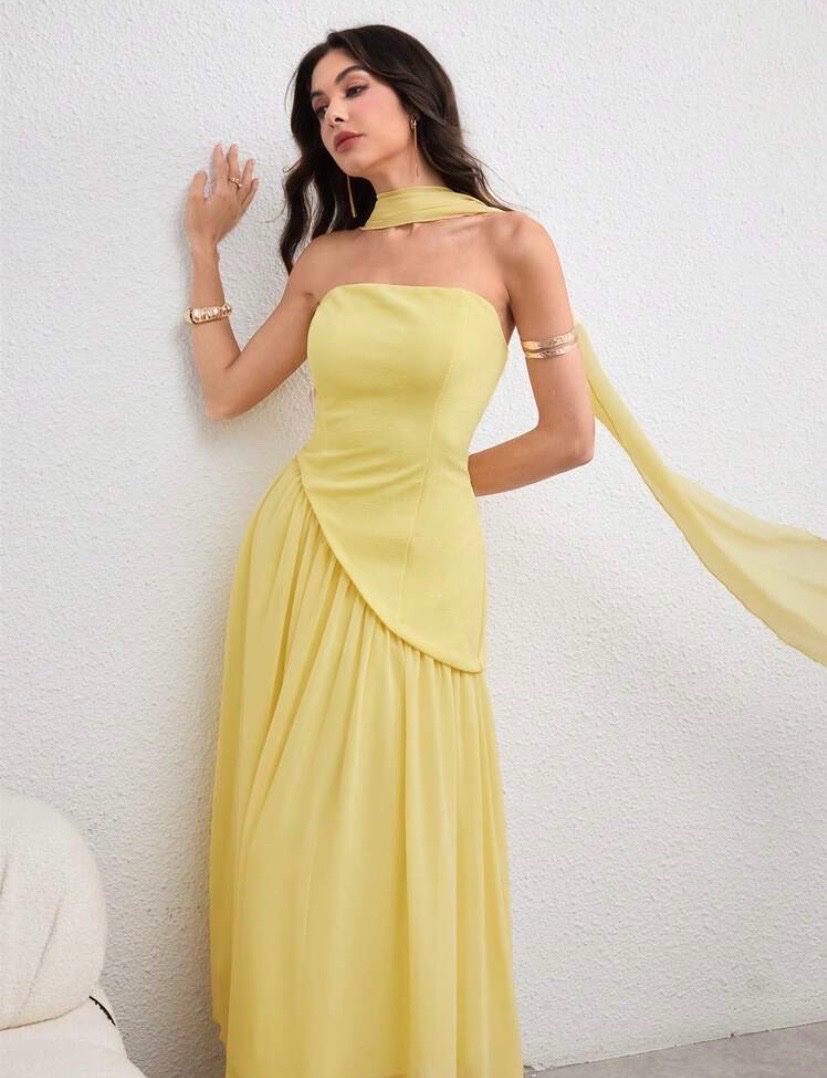 Robe assymetrique tres tendance et classe M