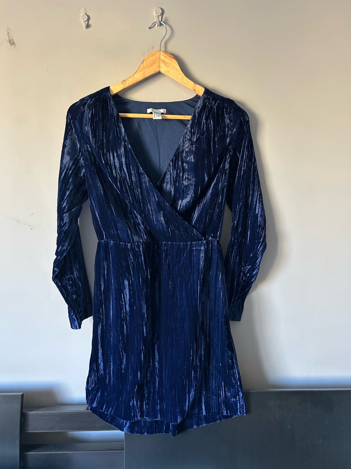 Robe velours bleue 