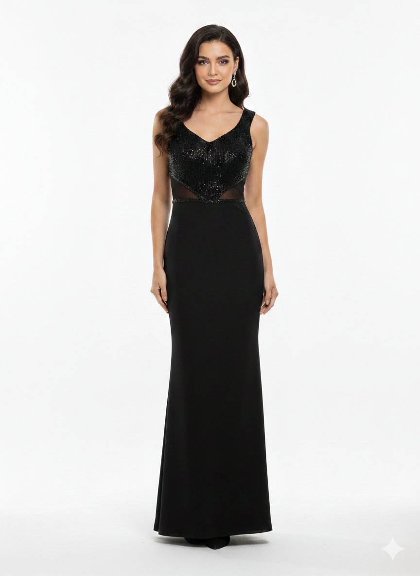 Robe noire soirée longue