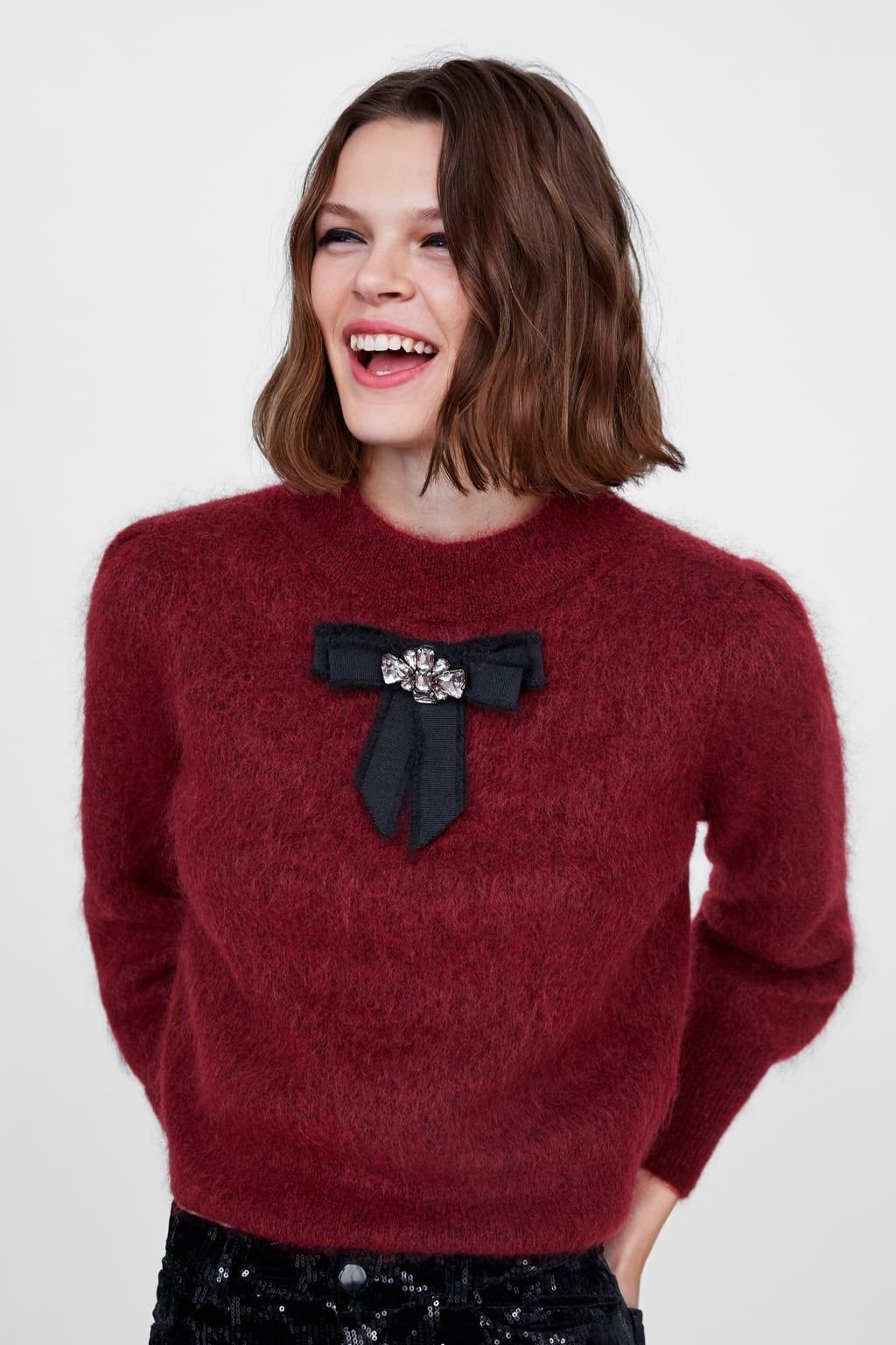 Pull zara burgundy 