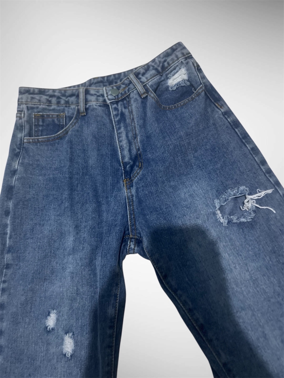 Jean Shein déchiré taille haute – taille S