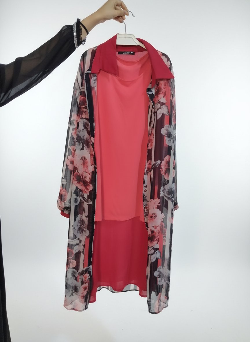 Chemise 2 piéce rouge