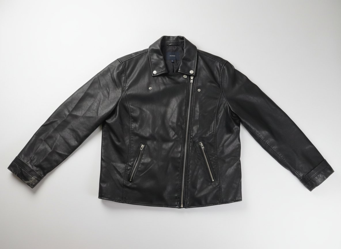 Veste cuire noire taille 44 