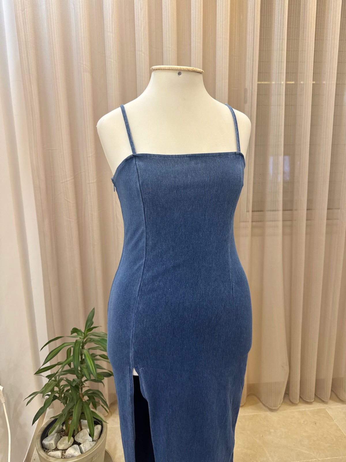 Robe longue jeans