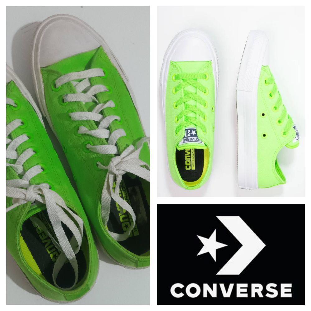 Converse vert fluo.