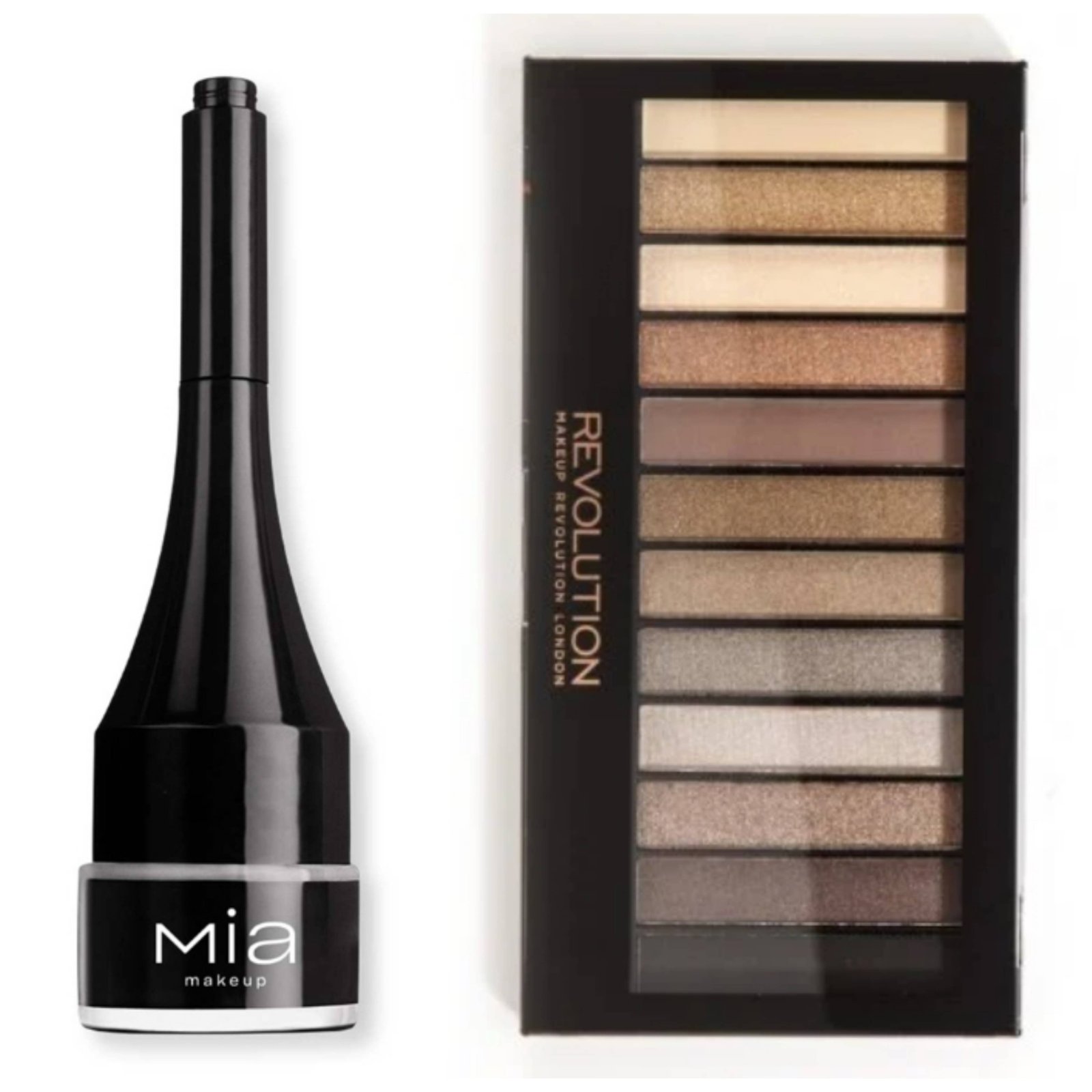Palette Revolution et eyeliner Gel.