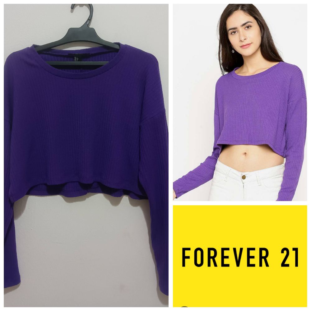 Pull crop violet Forever 21 - très bon état.