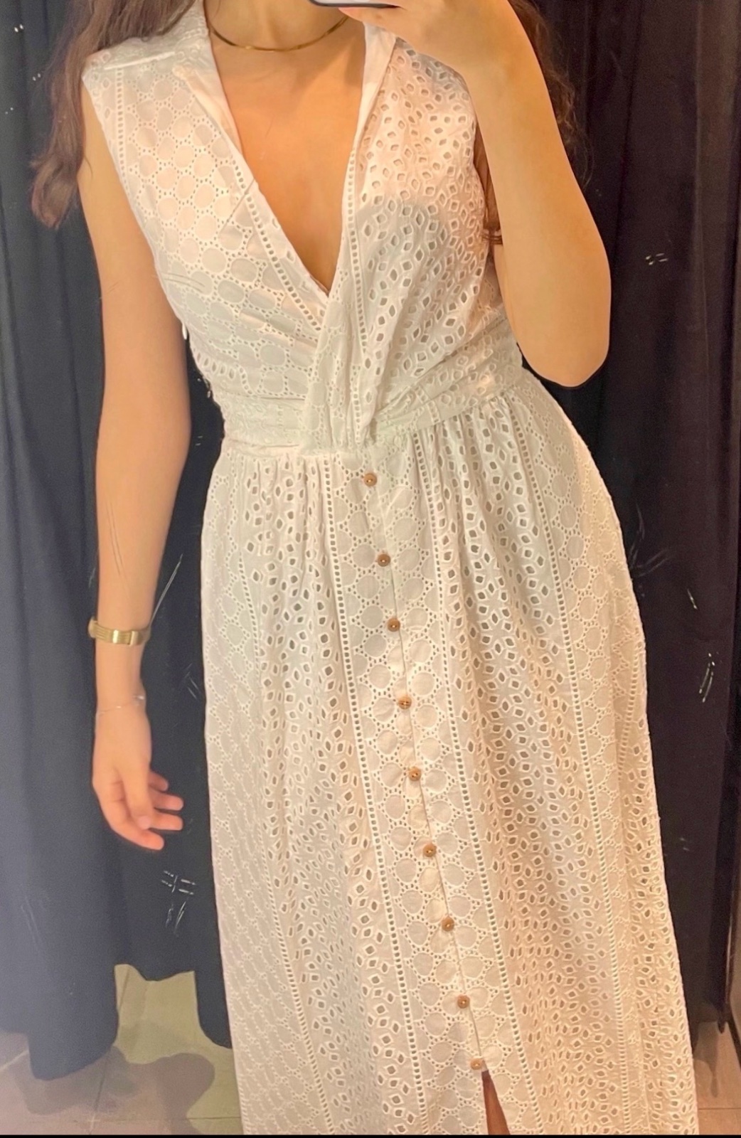 Robe ZARA blanche broderie anglaise