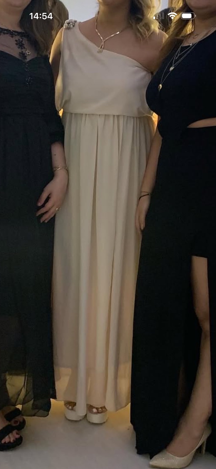 Robe femme beige Mousseline