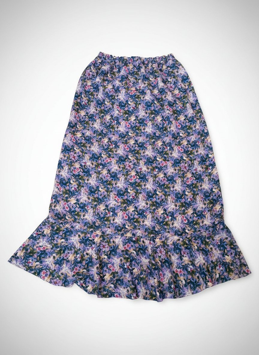 Jupe longue fleurie à volants – Style Bohème