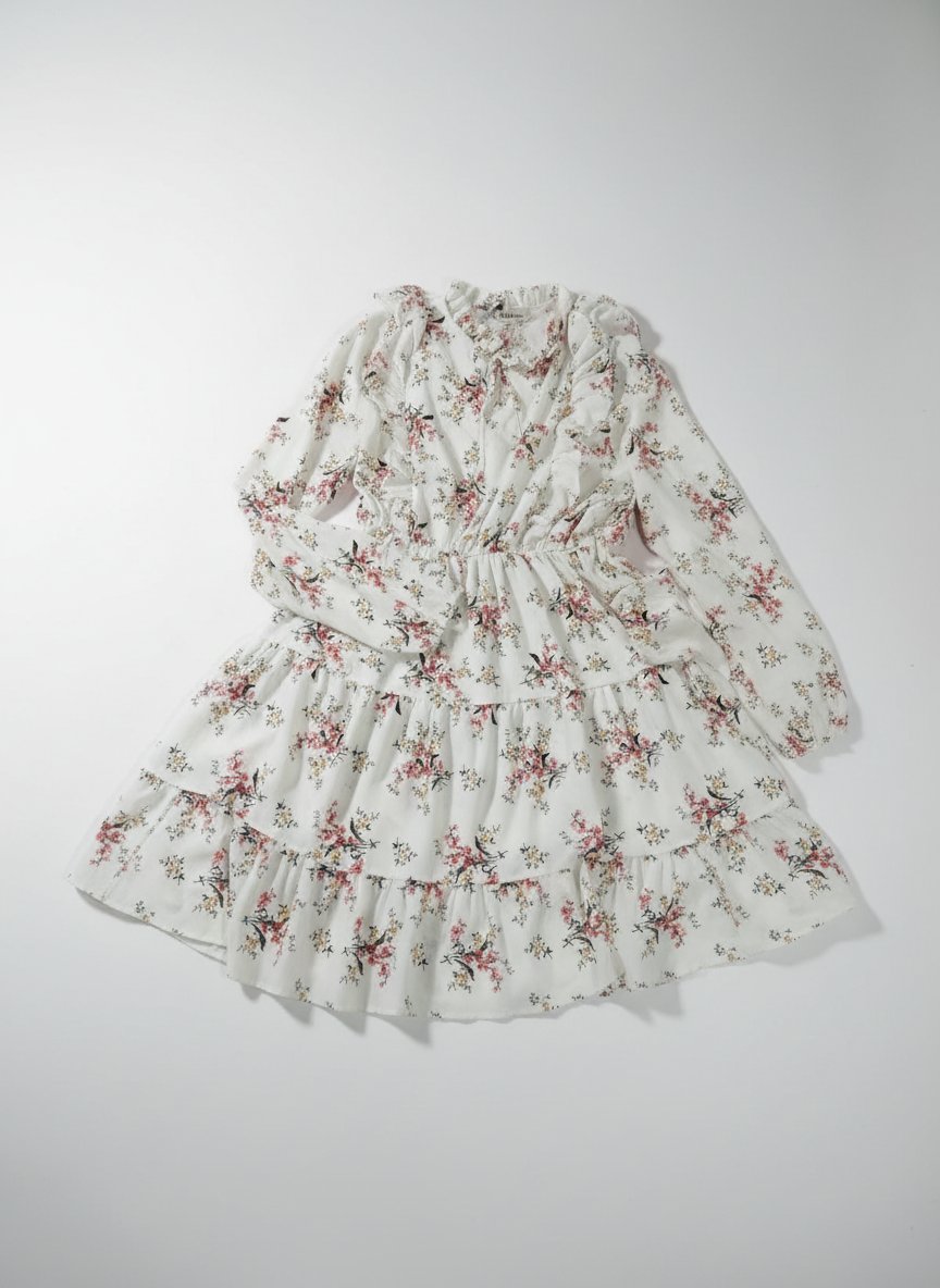 Robe fleurie blanche femme – Taille M/L🌸🌸