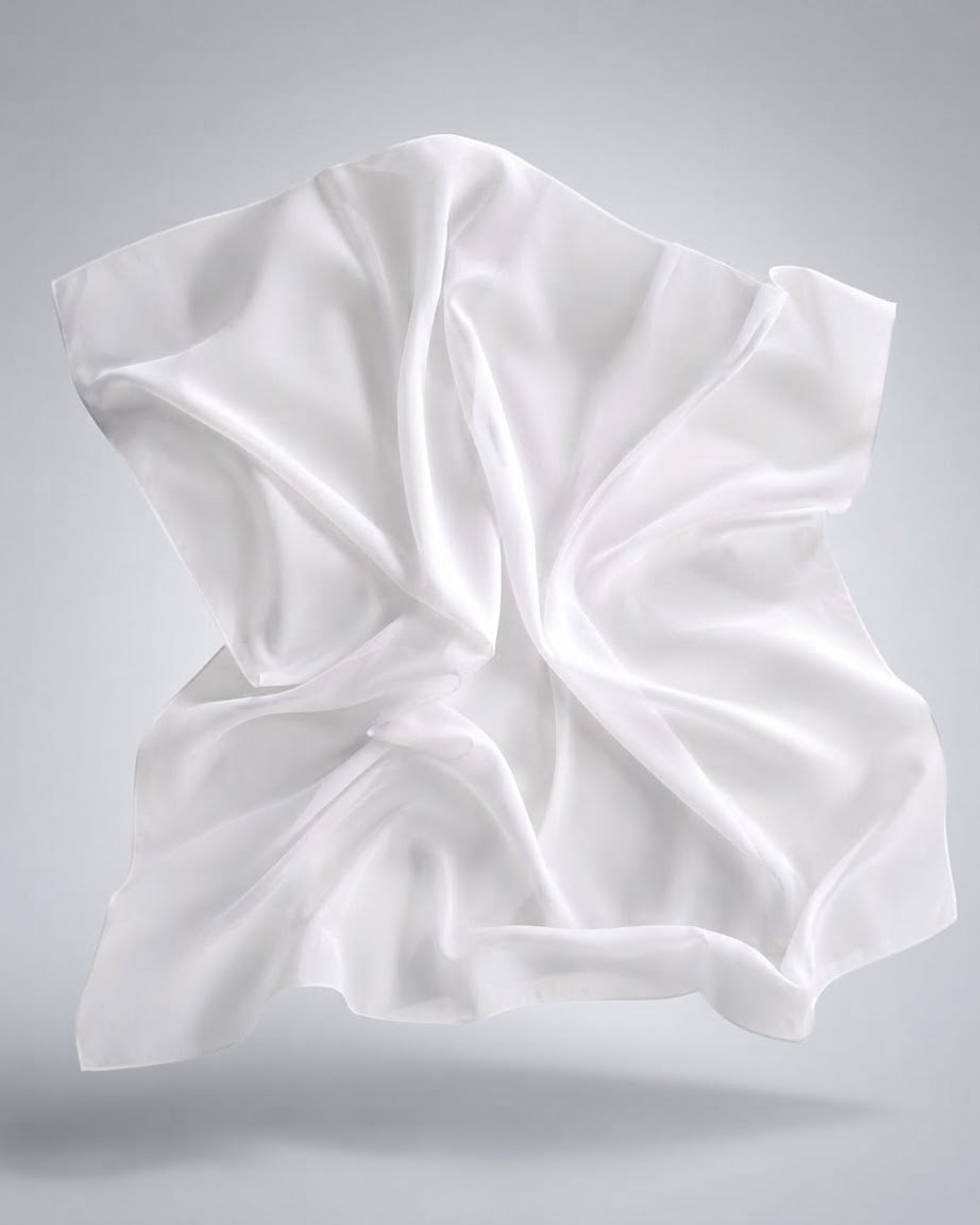 Suggested Title: Elegant Pure White Scarf