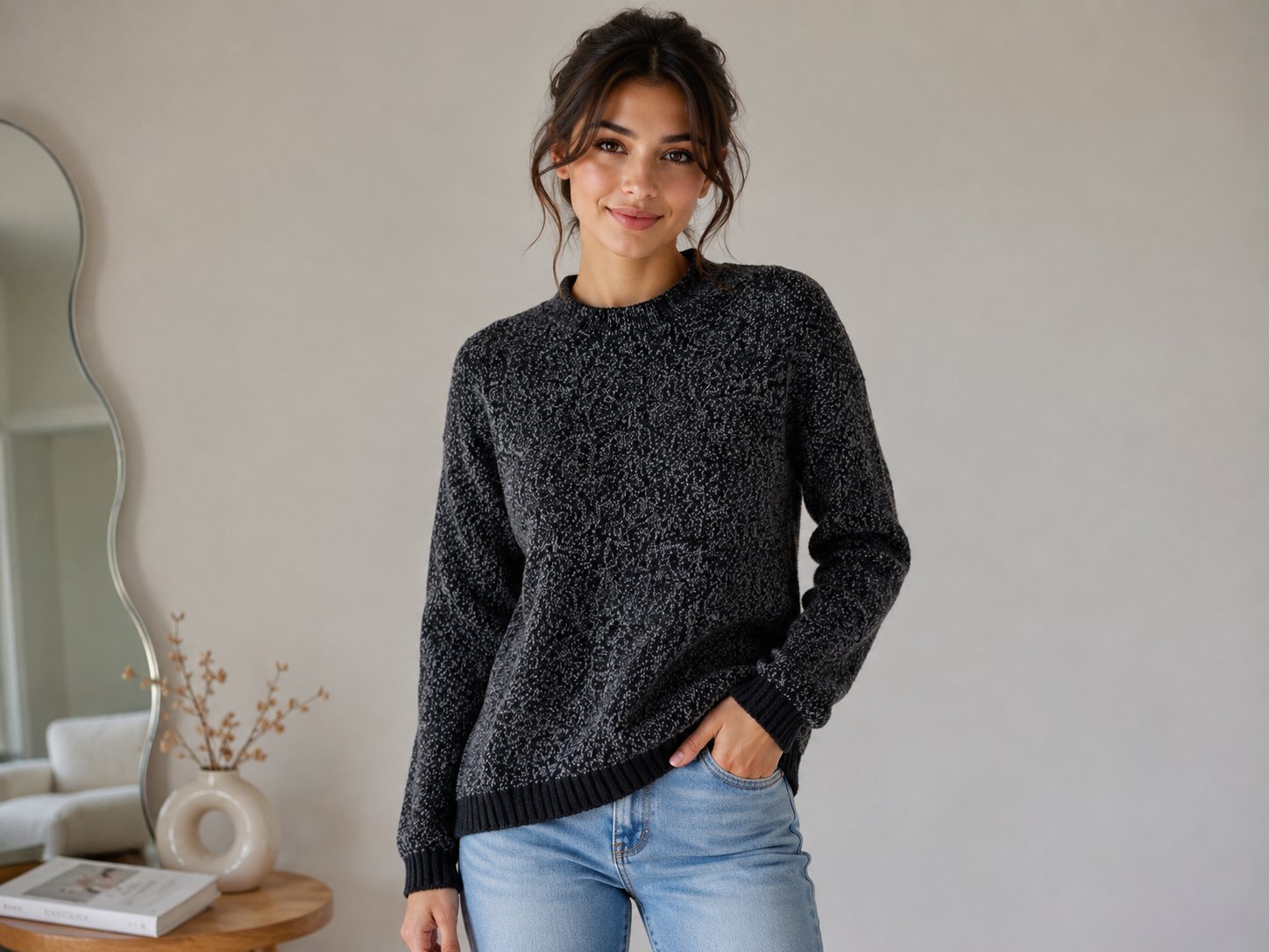 *Pull "Gris Chiné Confort"*