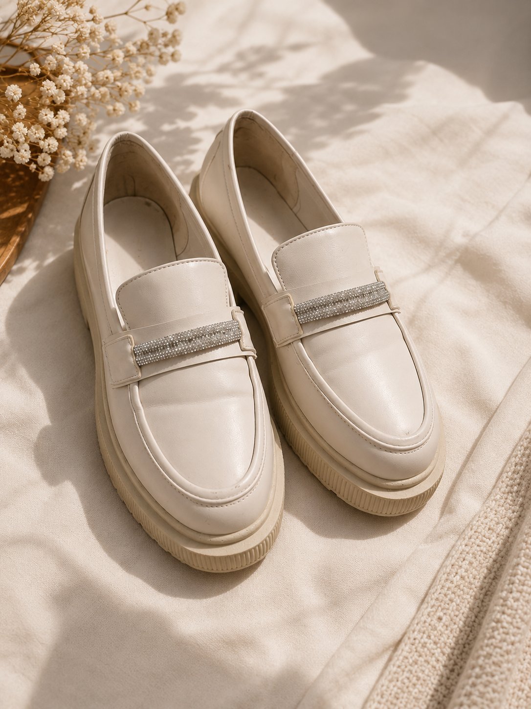 Mocassins Élégance Perle 🤍