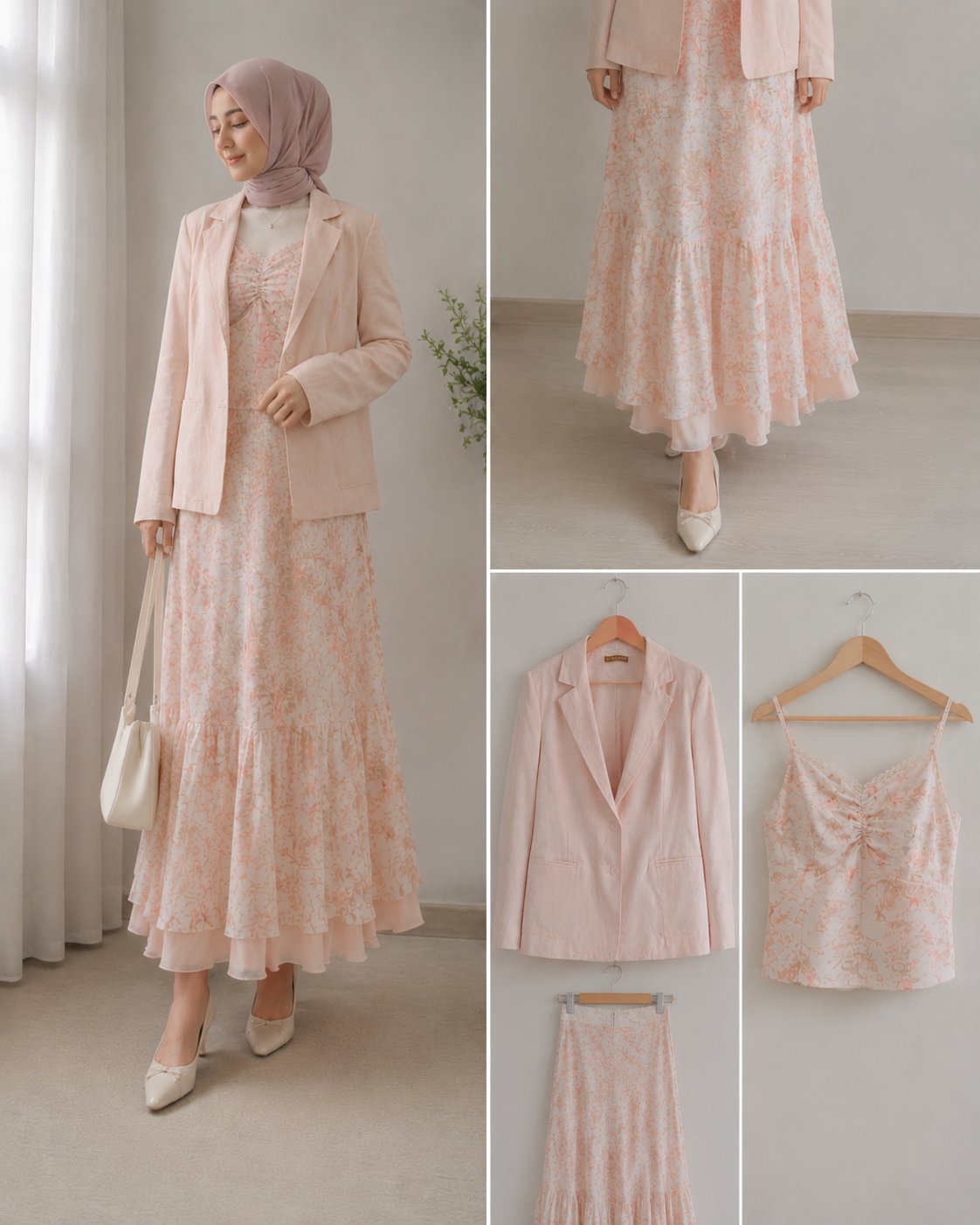 *Ensemble Modeste "Blush Floral" 3 pièces*