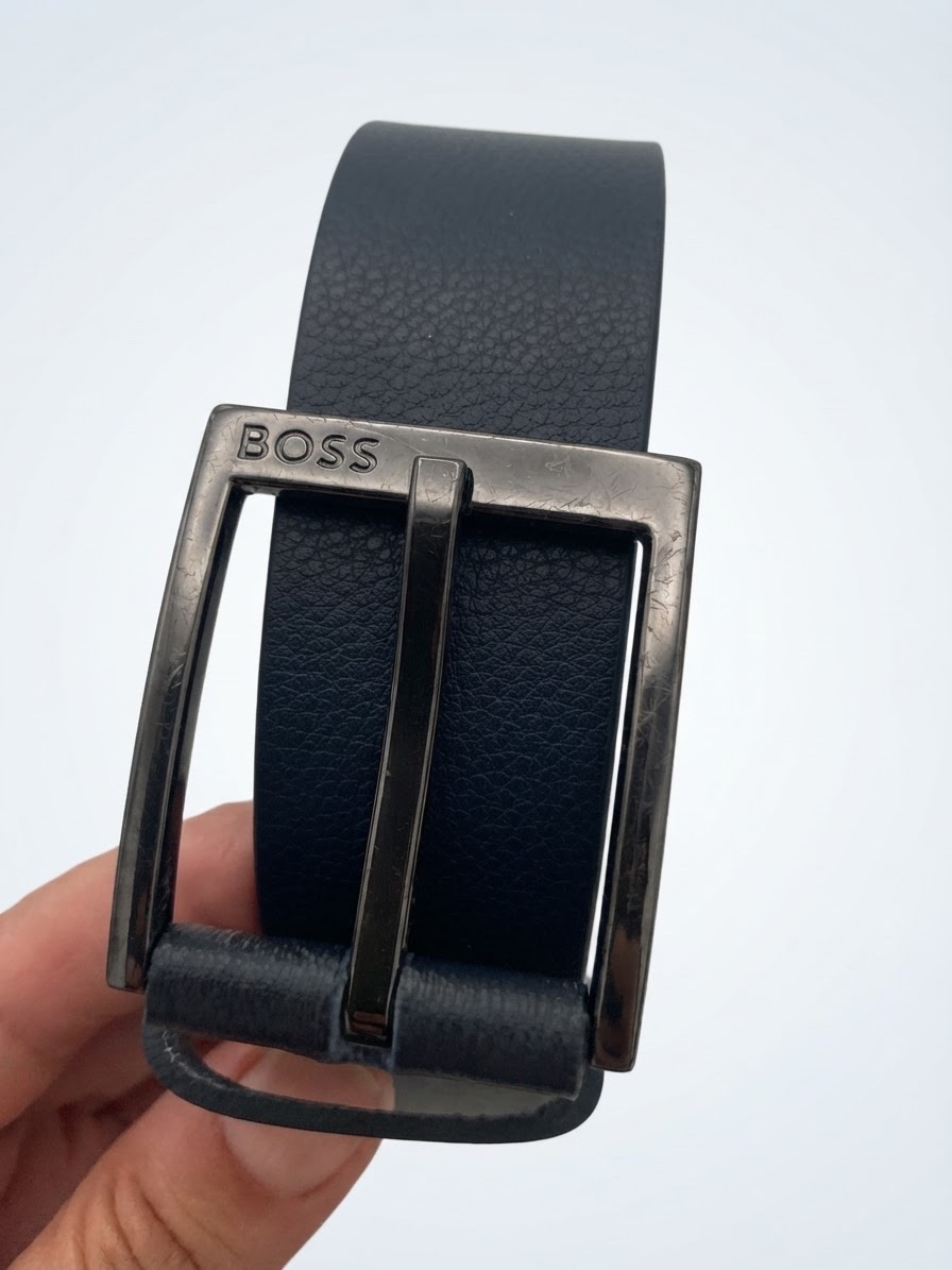 Ceinture Boss longueur 110 cm en vrai cuir de vache