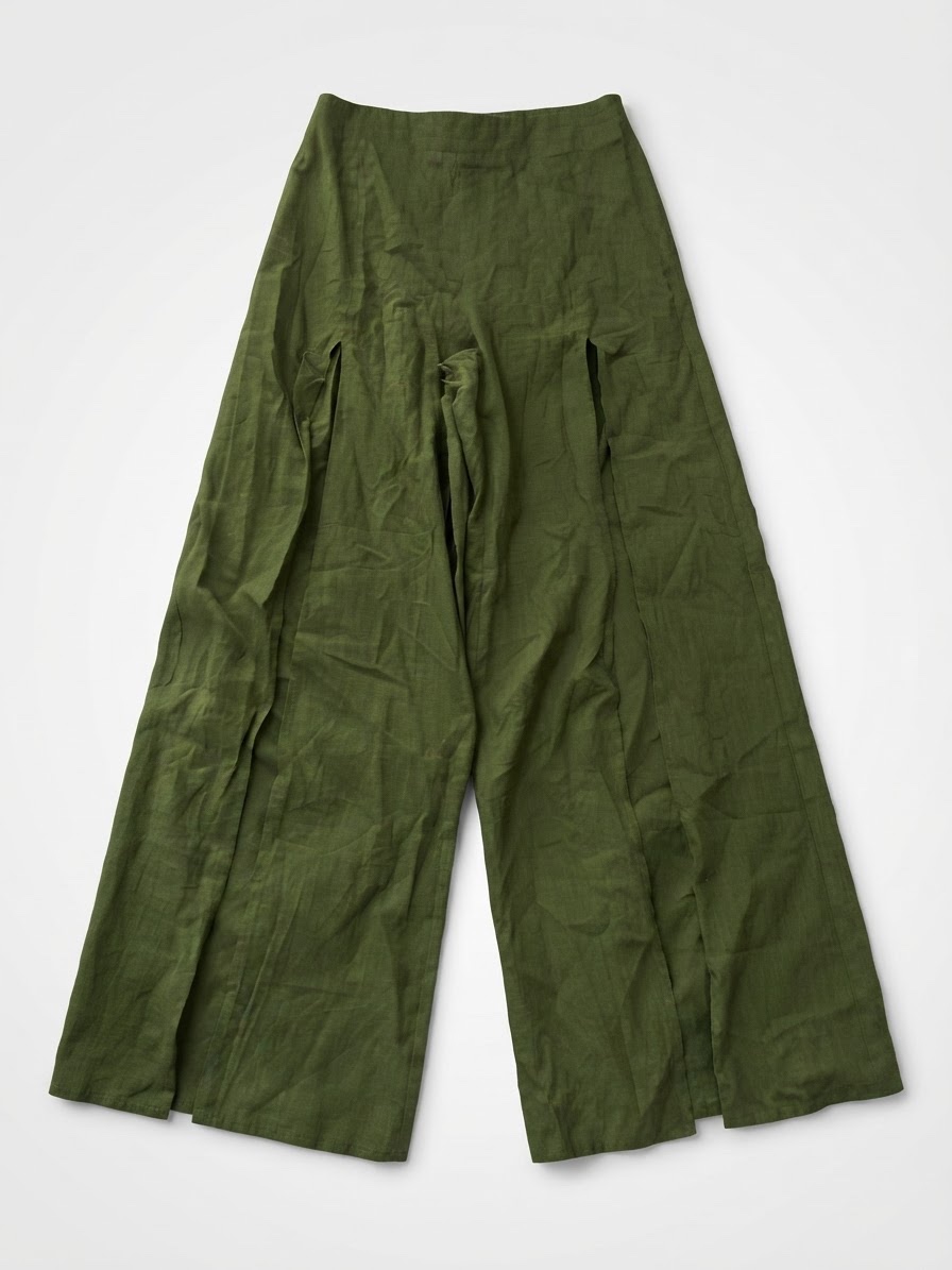 Pantalon large avec fente 