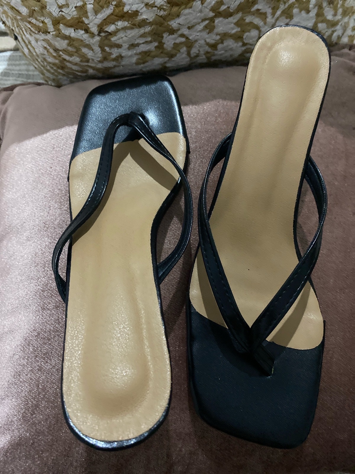 Mule demi talon en cuir 