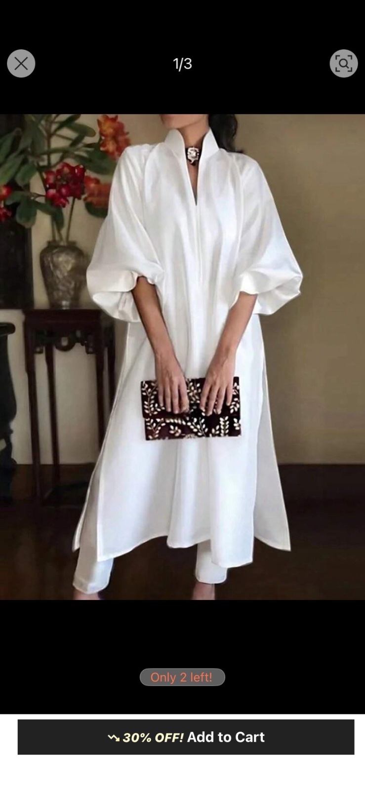 Robe chemise satinée peut allez pour khotba 