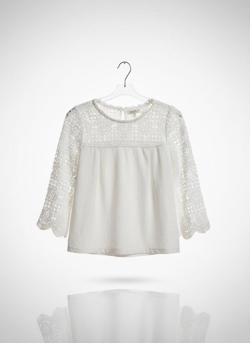 Pull manche crochet